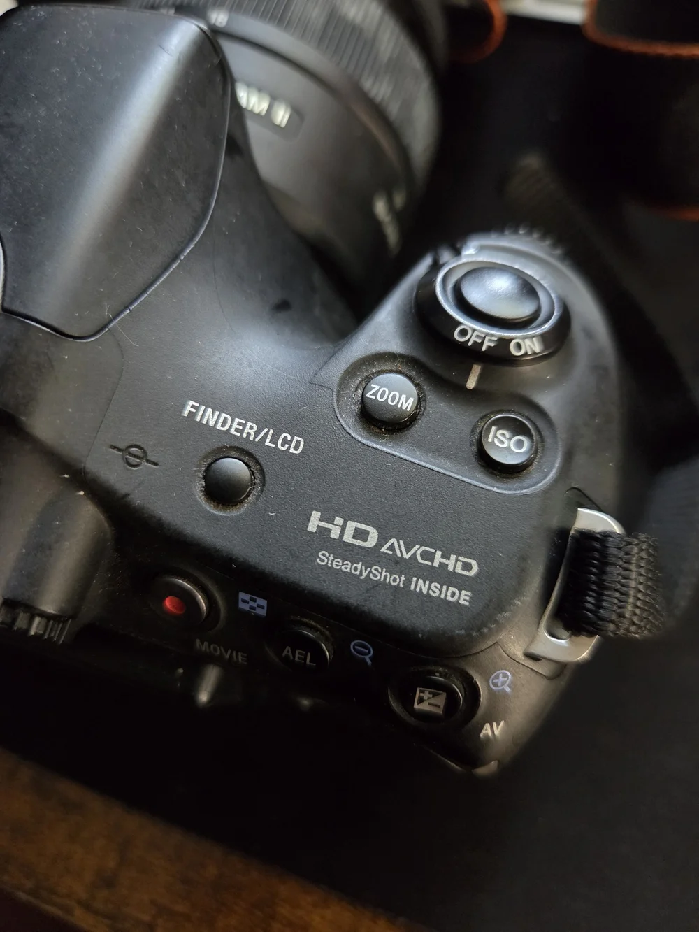 Sony Black DSLR Camera with Built-in Flash